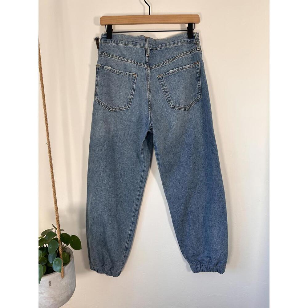 FRAME The Lounge high-rise barrel-leg jeans Bubble Size 27 Ballon Flaw - Picture 7 of 11
